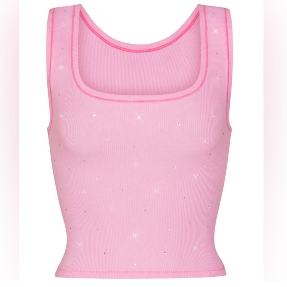 SWAROVSKI X SKIMS COTTON RIB TANK